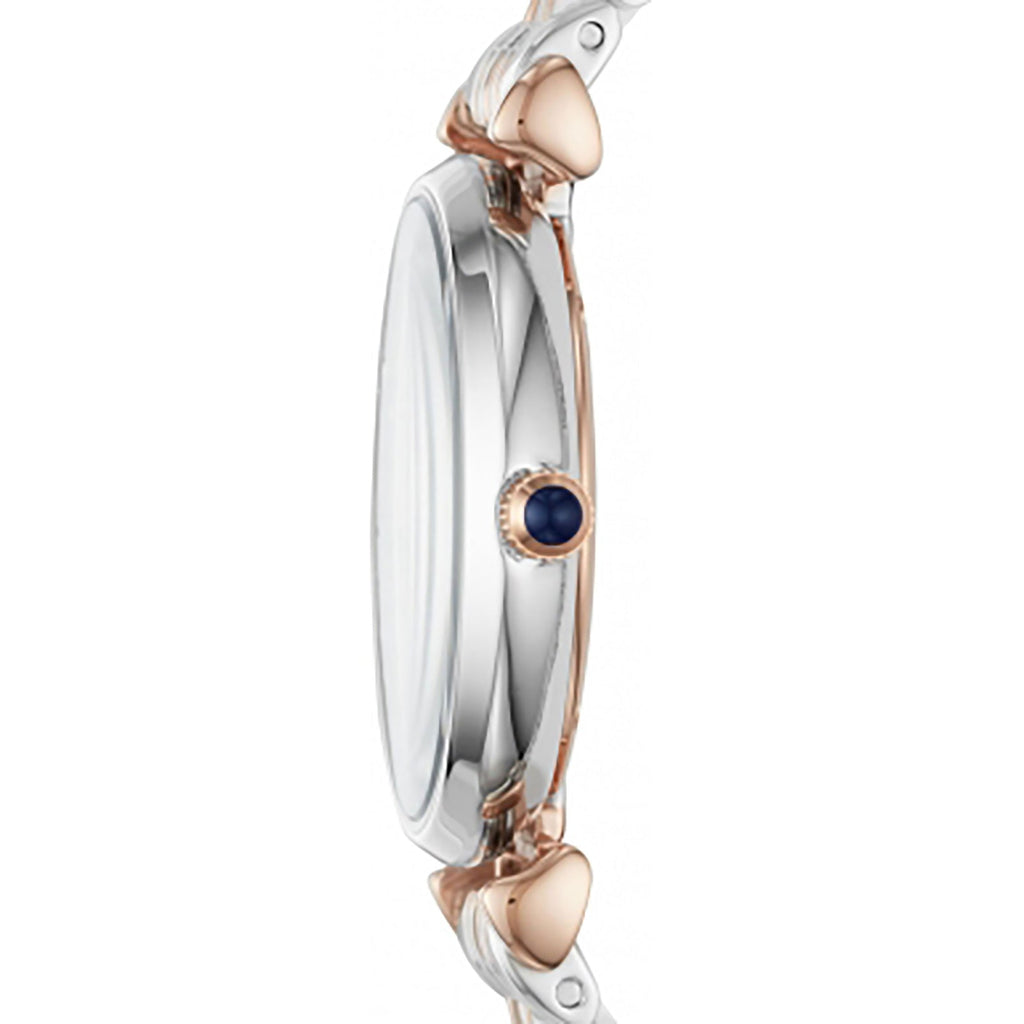 Emporio Armani Gianni T Bar Crystal Blue Dial Two Tone Steel Strap Watch For Women - AR11092 Buy Now By Emporio Armani