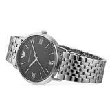 Emporio Armani Kappa Black Dial Silver Steel Strap Watch For Men - AR11152 Buy Now By Emporio Armani