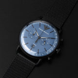 Emporio Armani Aviator Chronograph Blue Dial Black Mesh Bracelet Watch For Men - AR11201 Buy Now By Emporio Armani