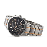 Emporio Armani Renato Chronograph Black Dial Two Tone Steel Strap Watch For Men - AR11165 Buy Now By Emporio Armani
