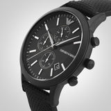 Emporio Armani Renato Chronograph Black Dial Black Nylon Strap Watch For Men - AR11457 Buy Now By Emporio Armani
