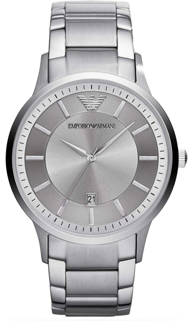 Emporio Armani Renato Quartz Silver Dial Silver Steel Strap Watch For Men - AR11189 Buy Now By Emporio Armani