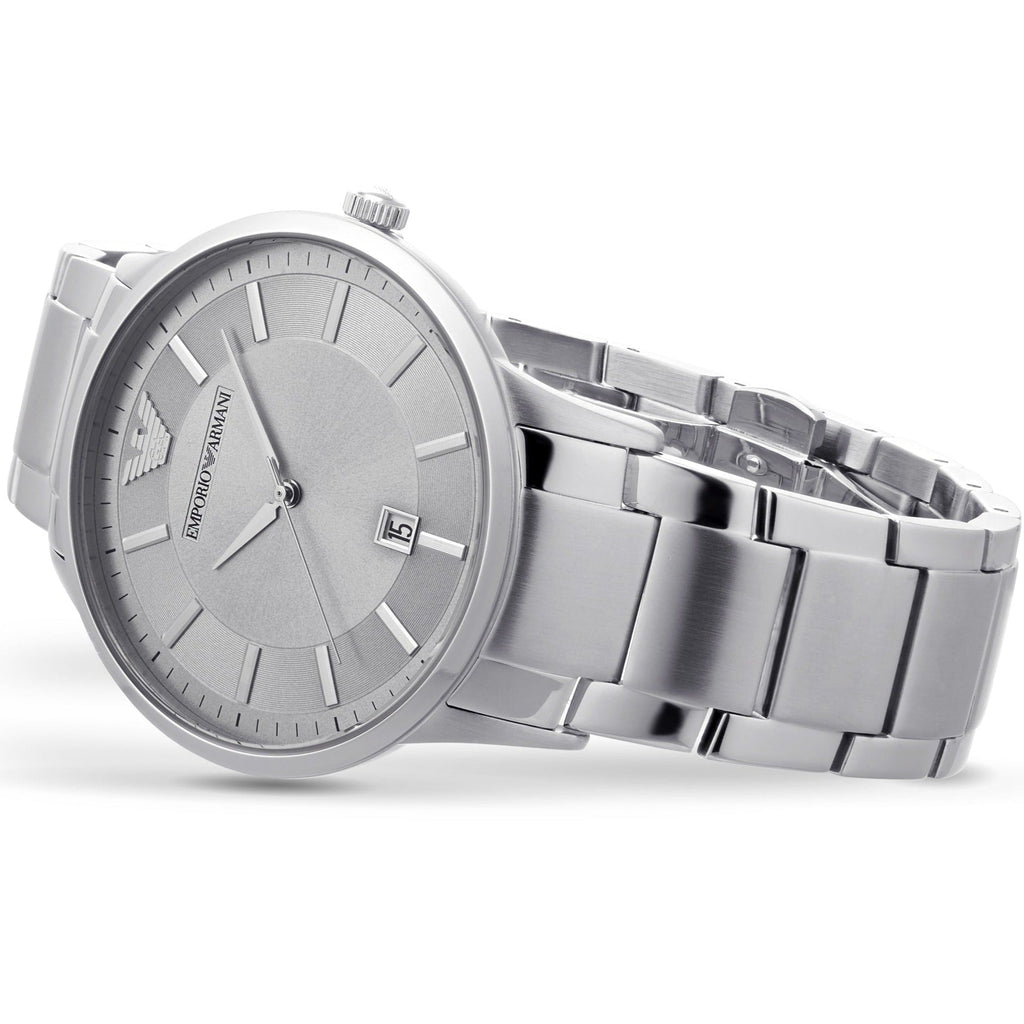 Emporio Armani Renato Quartz Silver Dial Silver Steel Strap Watch For Men - AR11189 Buy Now By Emporio Armani