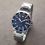 Emporio Armani Diver Quartz Blue Dial Silver Steel Strap Watch For Men - AR11339 Buy Now By Emporio Armani