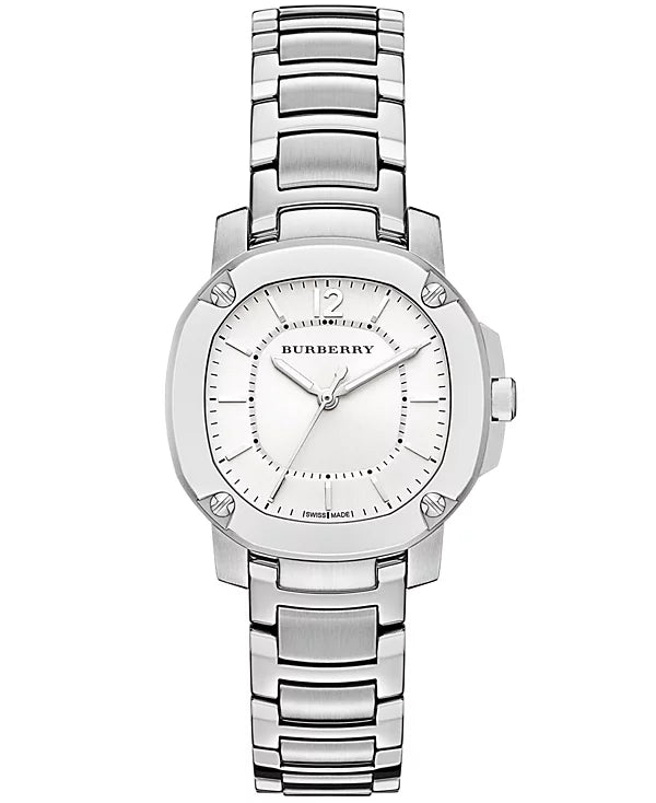 Burberry The Britain Silver Dial Silver Steel Strap Watch for Women - BBY1703 Buy Now By Burberry