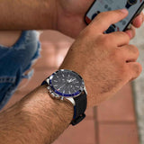 Tommy Hilfiger Bank Quartz Black Dial Black Rubber Strap Watch for Men - 1791724 Buy Now By Tommy Hilfiger