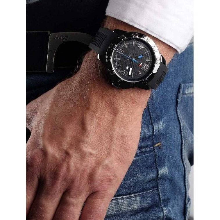 Tommy Hilfiger Sport Multifunction Black Dial Black Rubber Strap Watch for Men - 1790983 Buy Now By Tommy Hilfiger
