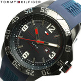 Tommy Hilfiger Cole Black Dial Blue Rubber Strap Watch for Men - 1790984 Buy Now By Tommy Hilfiger