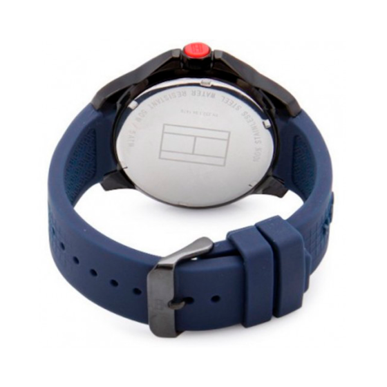 Tommy Hilfiger Cole Black Dial Blue Rubber Strap Watch for Men - 1790984 Buy Now By Tommy Hilfiger