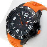 Tommy Hilfiger Cole Black Dial Orange Rubber Strap Watch for Men - 1790985 Buy Now By Tommy Hilfiger