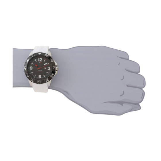 Tommy Hilfiger Sport Black Dial White Rubber Strap Watch for Men - 1790986 Buy Now By Tommy Hilfiger