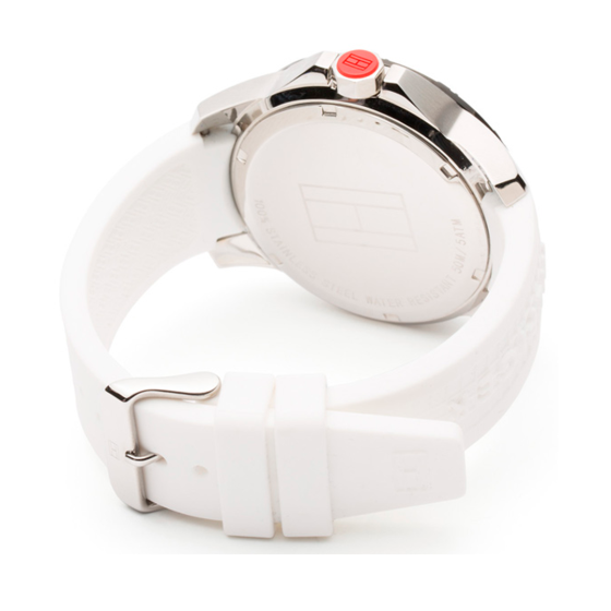 Tommy Hilfiger Sport Black Dial White Rubber Strap Watch for Men - 1790986 Buy Now By Tommy Hilfiger