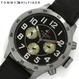 Tommy Hilfiger Sport Chronograph Black Dial Black Leather Strap Watch for Men - 1791050 Buy Now By Tommy Hilfiger