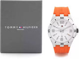 Tommy Hilfiger Analog White Dial Orange Rubber Strap Watch for Men - 1791063 Buy Now By Tommy Hilfiger