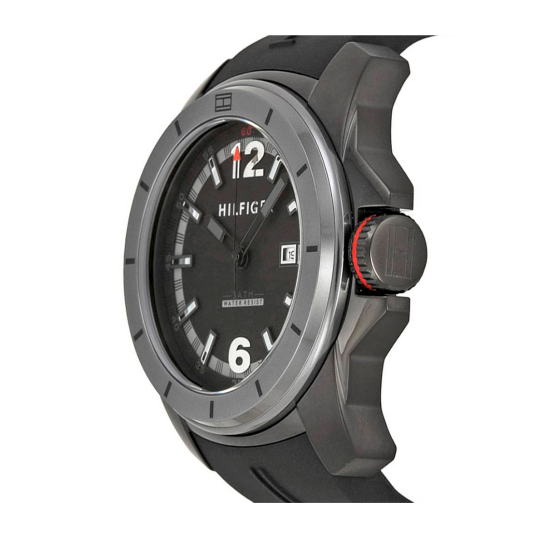 Tommy Hilfiger Windsurf Black Dial Black Rubber Strap Watch for Men- 1791114 Buy Now By Tommy Hilfiger