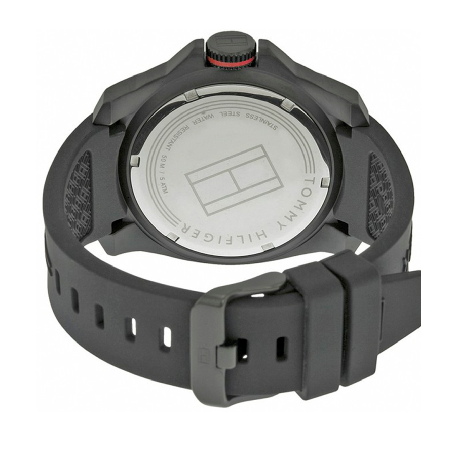 Tommy Hilfiger Windsurf Black Dial Black Rubber Strap Watch for Men- 1791114 Buy Now By Tommy Hilfiger