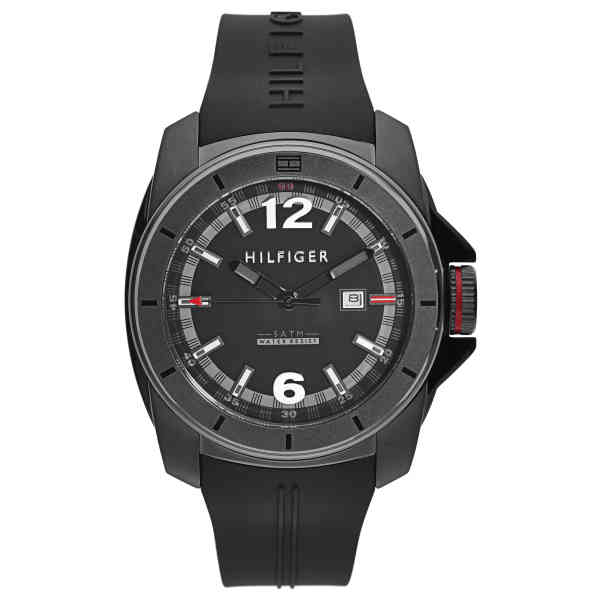Tommy Hilfiger Windsurf Black Dial Black Rubber Strap Watch for Men- 1791114 Buy Now By Tommy Hilfiger