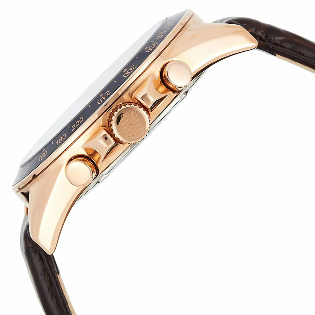 Tommy Hilfiger Luke Quartz White Dial Brown Leather Strap Watch for Men - 1791118 Buy Now By Tommy Hilfiger