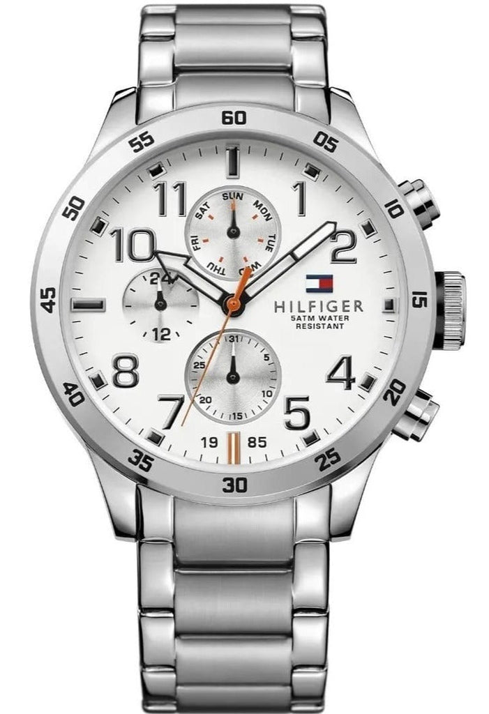 Tommy Hilfiger Trent Multifunction White Dial Silver Steel Strap Watch for Men - 1791140 Buy Now By Tommy Hilfiger