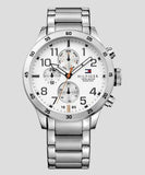 Tommy Hilfiger Trent Multifunction White Dial Silver Steel Strap Watch for Men - 1791140 Buy Now By Tommy Hilfiger