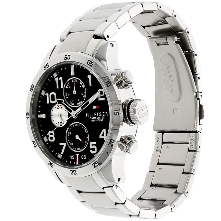 Tommy Hilfiger Cool Sport Multifunction Black Dial Silver Steel Strap Watch for Men - 1791141 Buy Now By Tommy Hilfiger