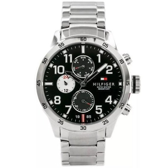 Tommy Hilfiger Cool Sport Multifunction Black Dial Silver Steel Strap Watch for Men - 1791141 Buy Now By Tommy Hilfiger