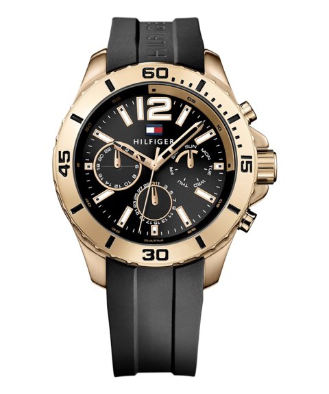 Tommy Hilfiger Sport Multifunction Black Dial Black Rubber Strap Watch for Men - 1791145 Buy Now By Tommy Hilfiger