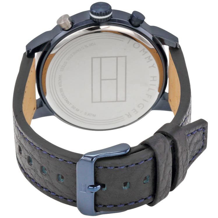 Tommy Hilfiger Jake Multi Function Quartz White Dial Black Leather Strap Watch for Men - 1791235 Buy Now By Tommy Hilfiger