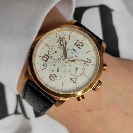 Tommy Hilfiger Jake Multifunction White Dial Black Leather Strap Watch for Men - 1791236 Buy Now By Tommy Hilfiger