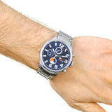 Tommy Hilfiger Jackson Chronograph Blue Dial Silver Steel Strap Watch for Men - 1791242 Buy Now By Tommy Hilfiger