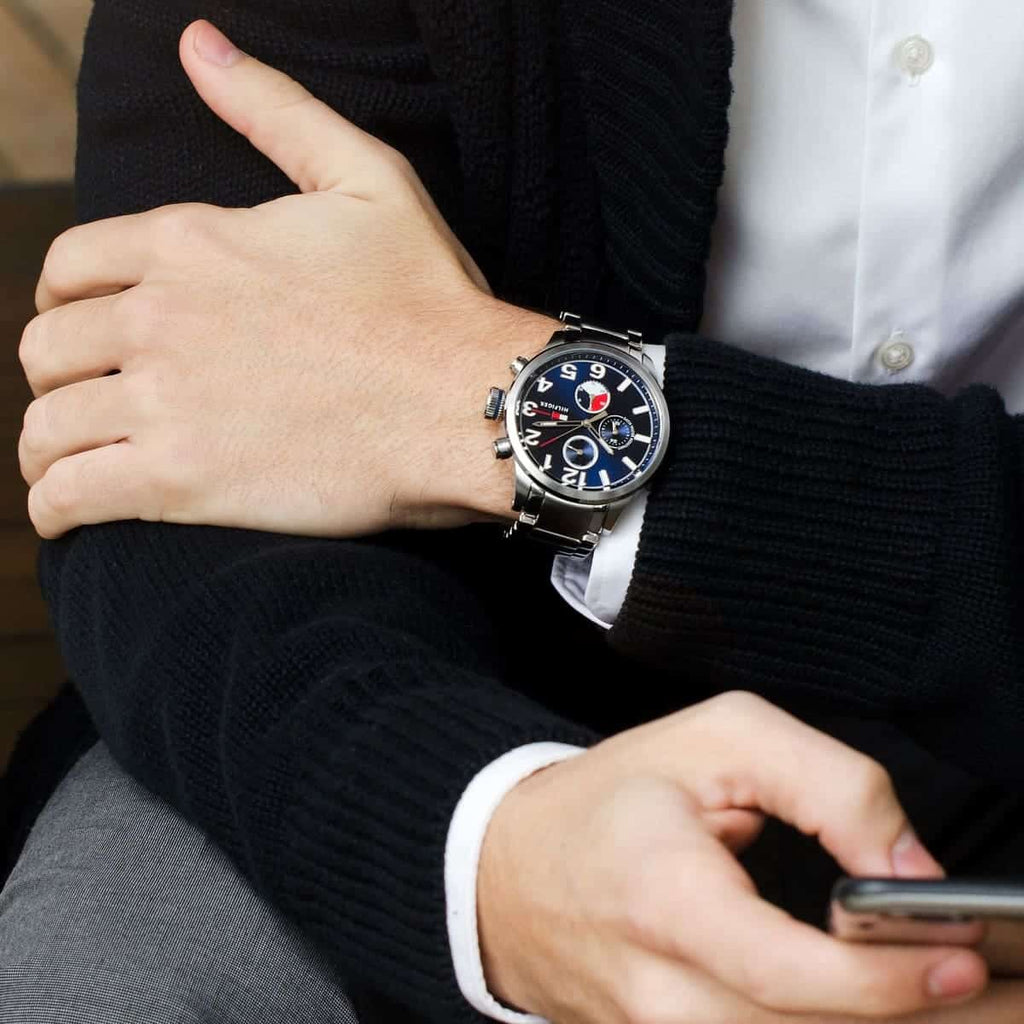 Tommy Hilfiger Jackson Chronograph Blue Dial Silver Steel Strap Watch for Men - 1791242 Buy Now By Tommy Hilfiger