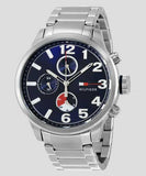 Tommy Hilfiger Jackson Chronograph Blue Dial Silver Steel Strap Watch for Men - 1791242 Buy Now By Tommy Hilfiger