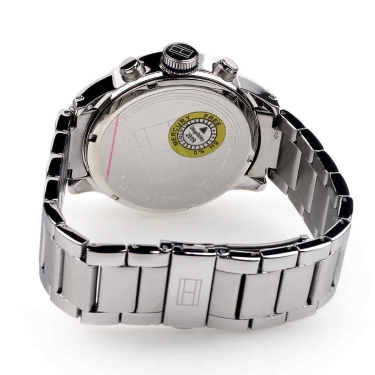 Tommy Hilfiger Jackson Quartz Black Dial Silver Steel Strap Watch for Men - 1791243 Buy Now By Tommy Hilfiger