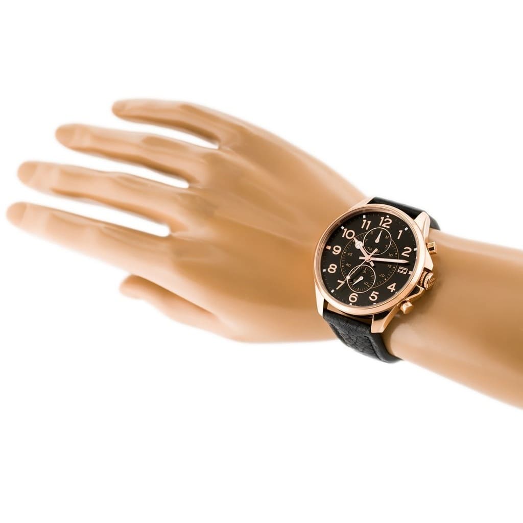 Tommy Hilfiger Dean Chronograph Quartz Black Dial Black Leather Strap Watch for Men - 1791273 Buy Now By Tommy Hilfiger