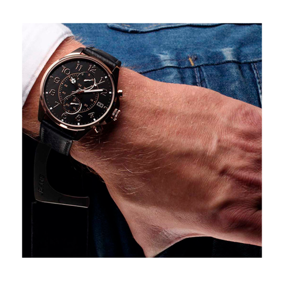 Tommy Hilfiger Dean Chronograph Quartz Black Dial Black Leather Strap Watch for Men - 1791273 Buy Now By Tommy Hilfiger