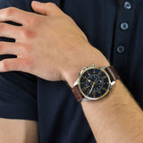 Tommy Hilfiger Dean Multifunctional Blue Dial Brown Leather Strap Watch for Men - 1791275 Buy Now By Tommy Hilfiger
