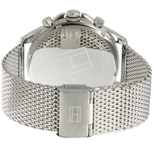 Tommy Hilfiger Dean Chronograph White Dial Silver Mesh Bracelet Watch for Men - 1791277 Buy Now By Tommy Hilfiger