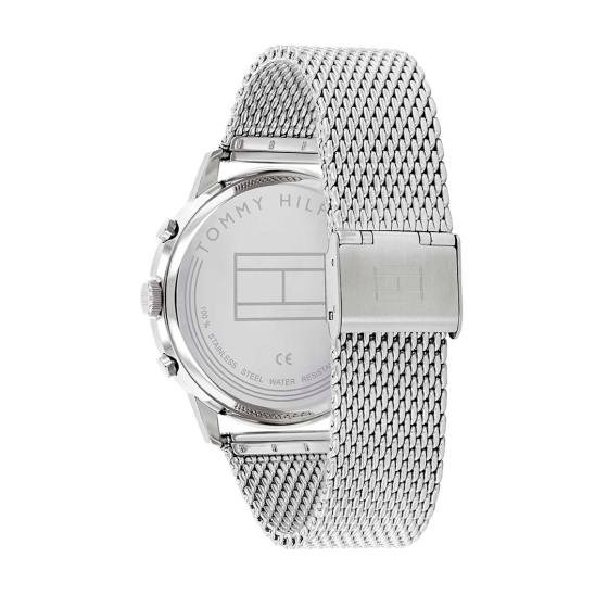 Tommy Hilfiger Dean Chronograph White Dial Silver Mesh Bracelet Watch for Men - 1791277 Buy Now By Tommy Hilfiger