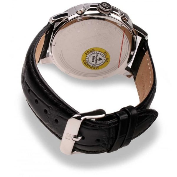 Tommy Hilfiger Keagan Quartz Grey Dial Black Leather Strap Watch for Men - 1791289 Buy Now By Tommy Hilfiger