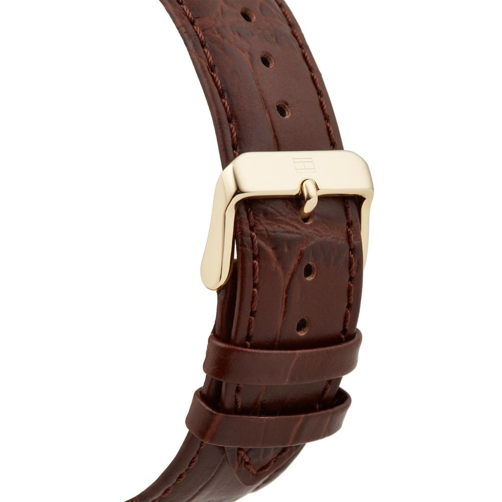 Tommy Hilfiger Keagan Quartz Silver Dial Brown Leather Strap Watch for Men - 1791291 Buy Now By Tommy Hilfiger