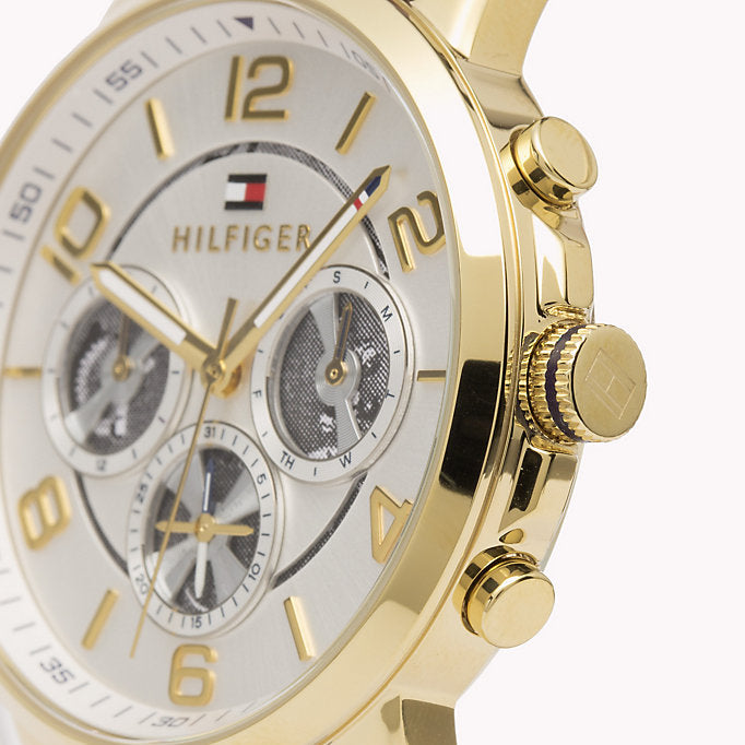 Tommy Hilfiger Keagan Quartz Silver Dial Brown Leather Strap Watch for Men - 1791291 Buy Now By Tommy Hilfiger