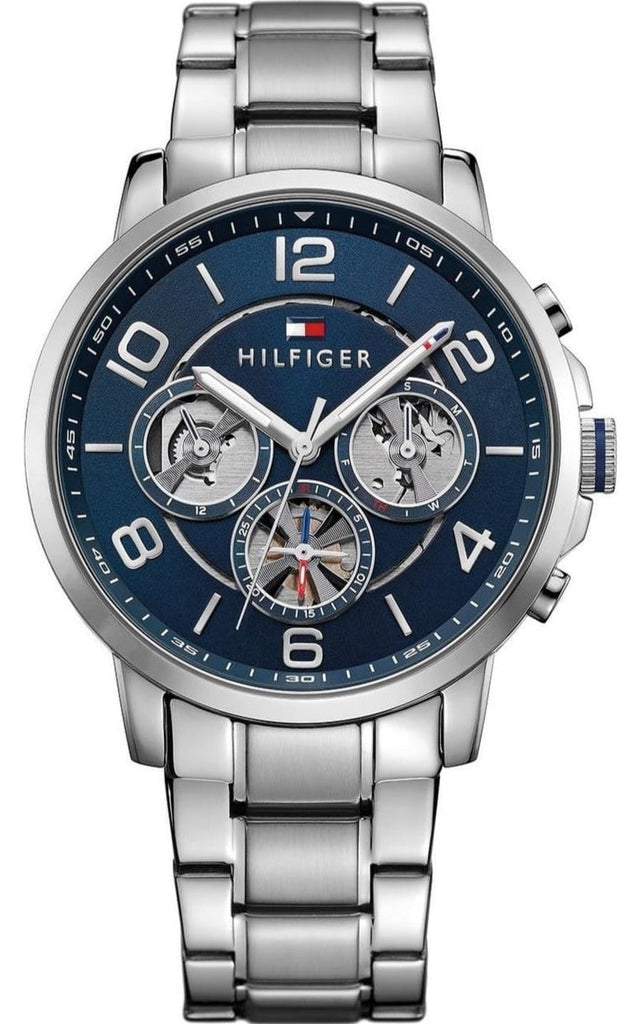 Tommy Hilfiger Keagan Blue Dial Silver Steel Strap Watch for Men - 1791293 Buy Now By Tommy Hilfiger