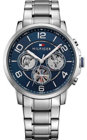 Tommy Hilfiger Keagan Blue Dial Silver Steel Strap Watch for Men - 1791293 Buy Now By Tommy Hilfiger