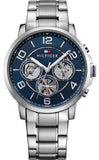 Tommy Hilfiger Keagan Blue Dial Silver Steel Strap Watch for Men - 1791293 Buy Now By Tommy Hilfiger