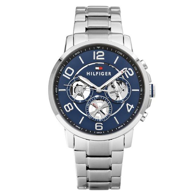 Tommy Hilfiger Keagan Blue Dial Silver Steel Strap Watch for Men - 1791293 Buy Now By Tommy Hilfiger