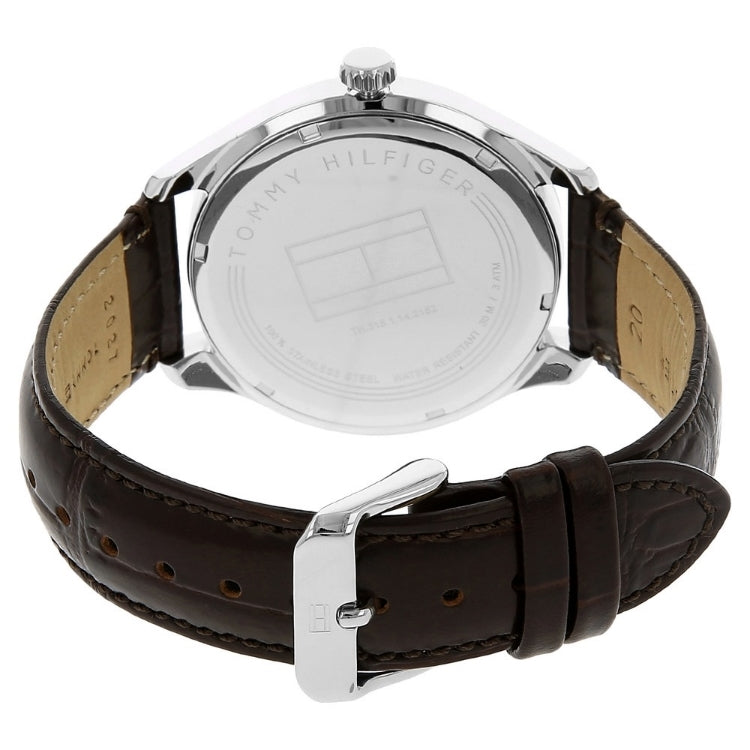 Tommy Hilfiger Oliver Quartz White Dial Brown Leather Strap Watch for Men - 1791304 Buy Now By Tommy Hilfiger