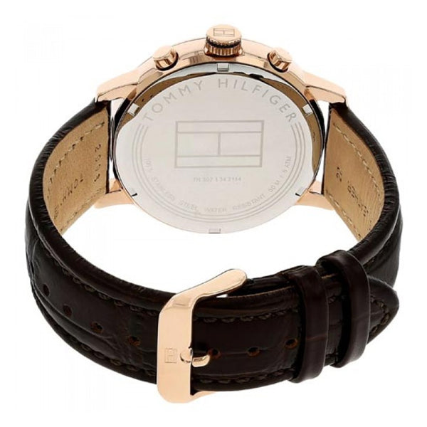 Tommy Hilfiger Aiden Quartz Blue Dial Brown Leather Strap Watch for Men - 1791308 Buy Now By Tommy Hilfiger