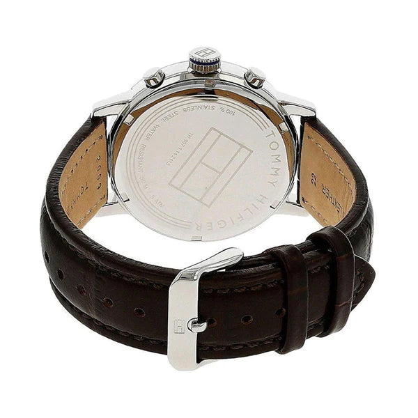 Tommy Hilfiger Aiden Quartz Black Dial Brown Leather Strap Watch for Men - 1791309 Buy Now By Tommy Hilfiger