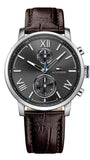 Tommy Hilfiger Aiden Quartz Black Dial Brown Leather Strap Watch for Men - 1791309 Buy Now By Tommy Hilfiger