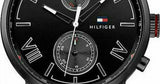 Tommy Hilfiger Aden Chronograph Black Dial Black Leather Strap Watch for Men - 1791310 Buy Now By Tommy Hilfiger